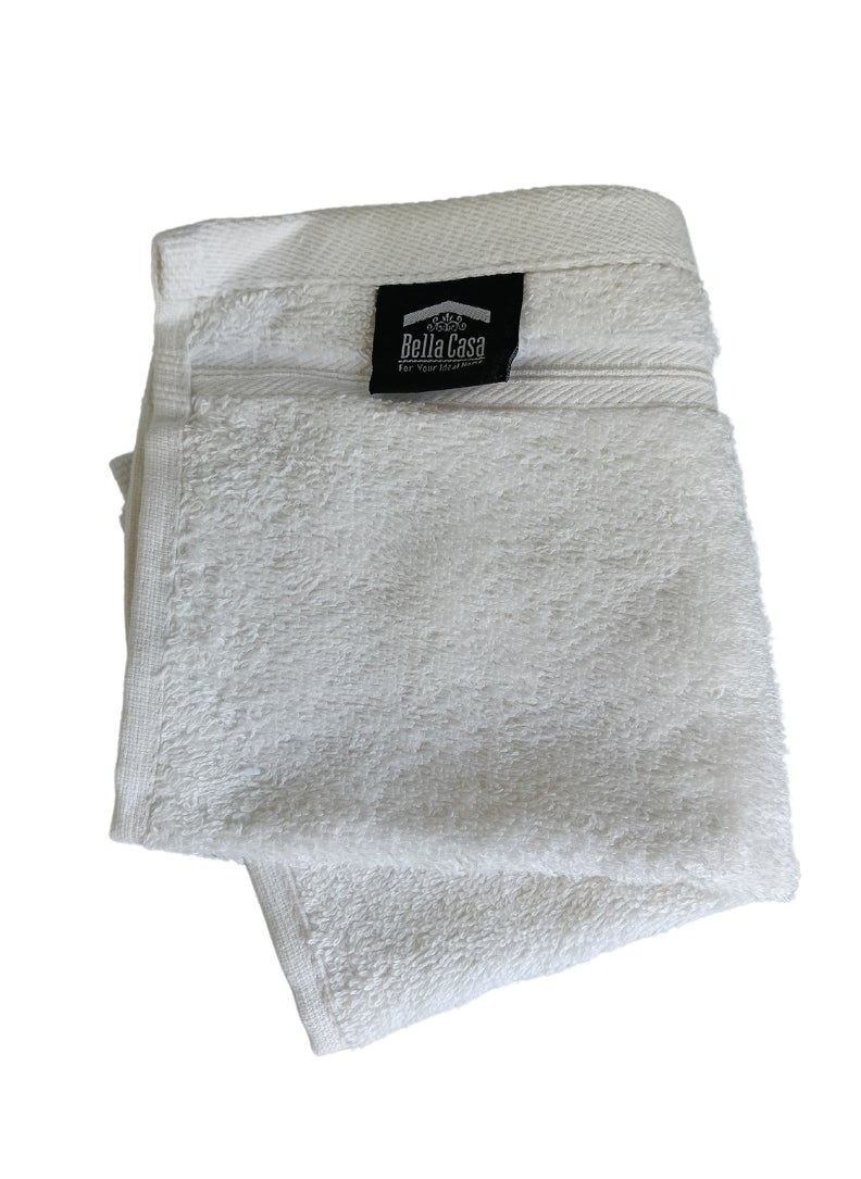 Pearl Coast International 12 Pieces Luxury Face Towel Set 30x30cm 630 GSM Premium Cotton Ultra Soft and Highly Absorbent Expertly Woven for Durability Hotel And Spa Quality Towels White  - Image 3