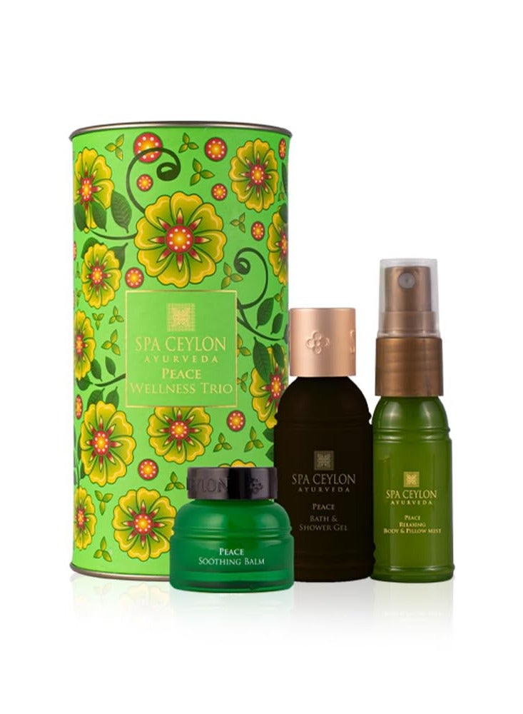 SPA CEYLON Peace Wellness Trio Set | Tranquil Spa Essentials For Radiant Skin | Ayurvedic Pampering Kit With Natural Ingredients | Gift set - Image 1