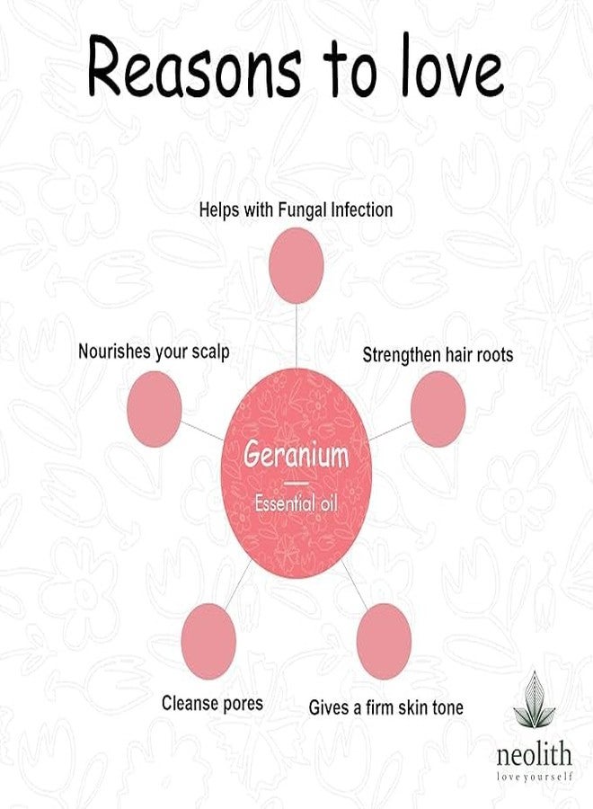 SHYRC Geranium Natural Essential Oil | Use a Household Natural Cleaner for Hair Growth & Radiant Skin (15ml) - Image 4