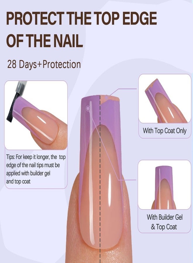 Misssix XBASICTIPS French Gel Nail Tips, 150Pcs Soft Gel French Tip Press on Nails, Long Square Pre-Shaped Fake Nails, No Need to File for Art DIY 15 Sizes - Image 5