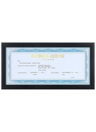ELSKER&HOME 4x9 Business License Frame Black for 4 x 9 Standard Business Licence  Wall or Tabletop Display Panoramic Picture with No Mat (1 Pack) - pzsku/ZBDD02110BB490438C8E6Z/45/1749718063/6359d5db-8bc6-4bd6-9f9e-512b0aac4594