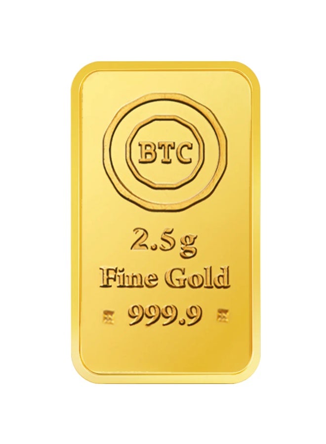 بي تي سي 2.5جم سبيكة ذهب عيار 24 - باب الكعبة - Image 3