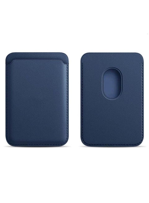 Magnetic Card Holder with MagSafe - for iPhone 16/16 Pro Max/ 16 Plus / 16 /15 Pro Max/15 Plus/15 Pro/15, iPhone 14 Pro Max/14 Plus/14 Pro/14, iPhone 13 Pro Max/13 Pro/13, iPhone 12 Pro Max/12 Pro/12 (Blue