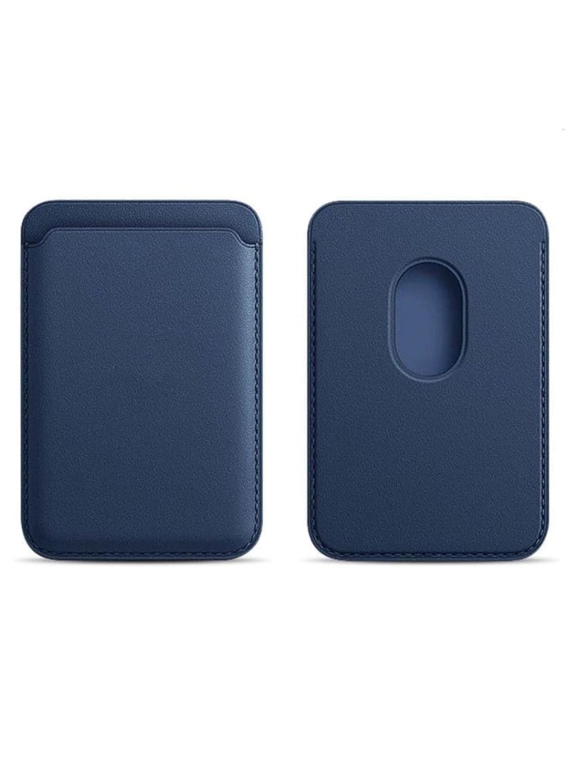 Magnetic Card Holder with MagSafe - for iPhone 16/16 Pro Max/ 16 Plus / 16 /15 Pro Max/15 Plus/15 Pro/15, iPhone 14 Pro Max/14 Plus/14 Pro/14, iPhone 13 Pro Max/13 Pro/13, iPhone 12 Pro Max/12 Pro/12 (Blue