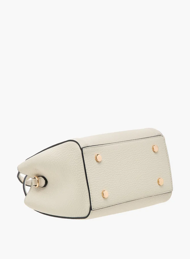 Celeste Textured Tote Bag with Zip Closure and Detachable Strap