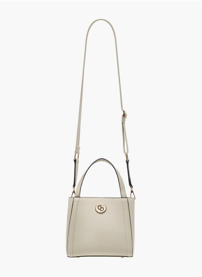 Celeste Textured Tote Bag with Zip Closure and Detachable Strap  - Image 2