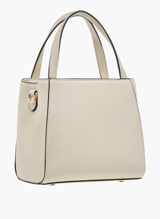 Celeste Textured Tote Bag with Zip Closure and Detachable Strap