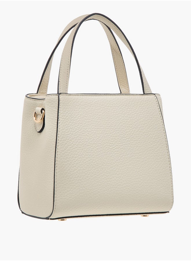 Celeste Textured Tote Bag with Zip Closure and Detachable Strap  - Image 3