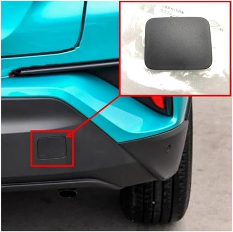 QASULER Car Rear Bumper Tow Hook Cover for Toyota C-HR - Image 2