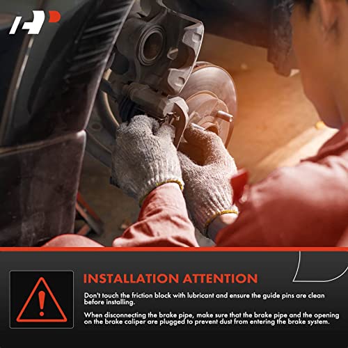 A-Premium مجموعة مكابح قرصية A-Premium متوافقة مع بعض طرازات نيسان وإنفينيتي - 370Z 2009-2018، FX50 2009-2013، G37 2008-2011، M37/M56 2011-2013، Q50، Q60، Q70، Q70L، QX70 - الجانب الخلفي - Image 3