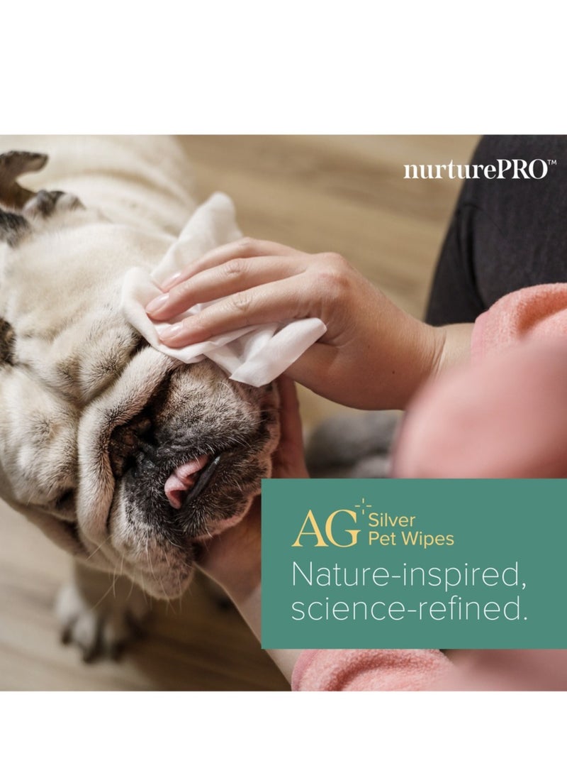 NurturePro NurturePro AG+ Silver Pet Wet Wipes -Aloe Vera (100 Sheets/ Pack)  - Image 3