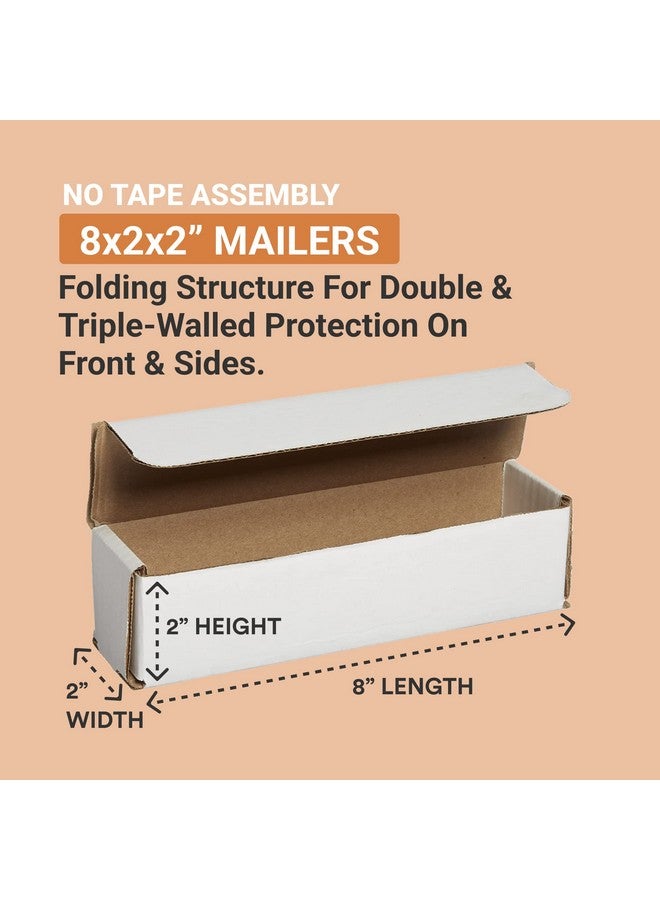 أفيديتي صناديق الشحن الصغيرة 8L X 2W X 2H 50 علبة من الورق المقوى المموج للتغليف والنقل والتخزين 8X2X2 822 - Image 2