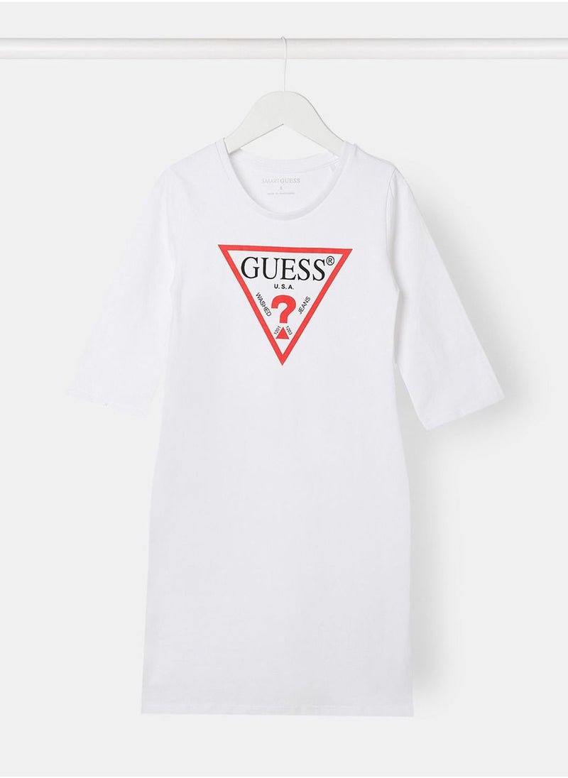 GUESS - Kids Triangle Logo Dress - Image 1