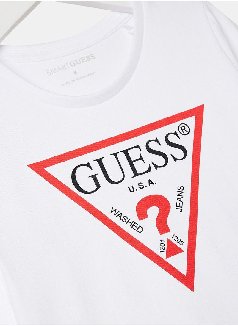GUESS - Kids Triangle Logo Dress - Image 1