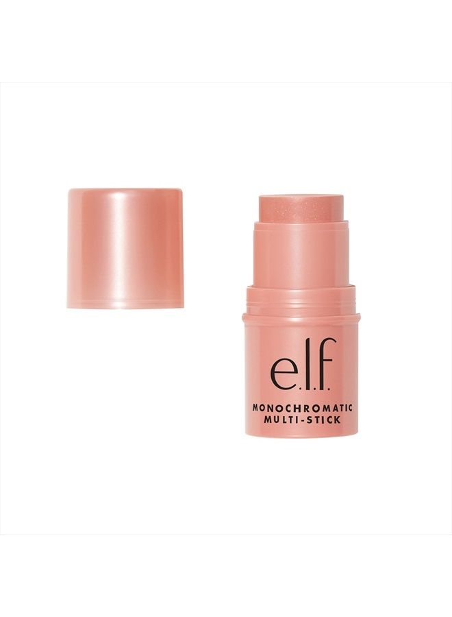 elf Monochromatic Multi Stick, Luxuriously Creamy & Blendable Color, For Eyes, Lips & Cheeks, Glistening Peach, 0.155 Oz (4.4g) - Image 1