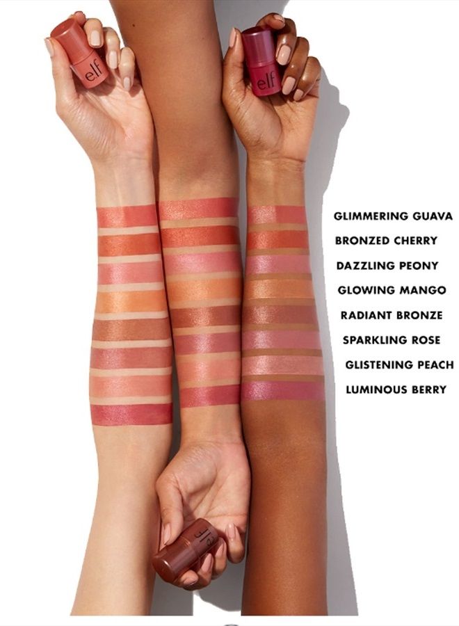 elf Monochromatic Multi Stick, Luxuriously Creamy & Blendable Color, For Eyes, Lips & Cheeks, Glistening Peach, 0.155 Oz (4.4g) - Image 3