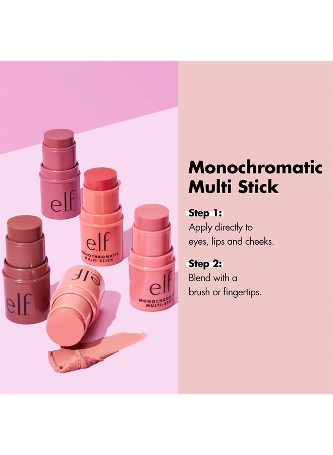 elf Monochromatic Multi Stick, Luxuriously Creamy & Blendable Color, For Eyes, Lips & Cheeks, Glistening Peach, 0.155 Oz (4.4g) - Image 4