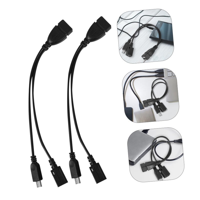 كابل محول USB OTG 2 حزمة محول مدمج للهواتف الذكية والأجهزة اللوحية - Image 4