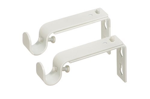Ivilon Adjustable Brackets for Curtain Rods - for 1/2 or 5/8 Inch Rods. Set of 2 - Ivory - Image 5