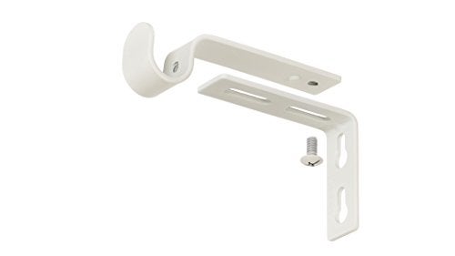 Ivilon Adjustable Brackets for Curtain Rods - for 1/2 or 5/8 Inch Rods. Set of 2 - Ivory - Image 3