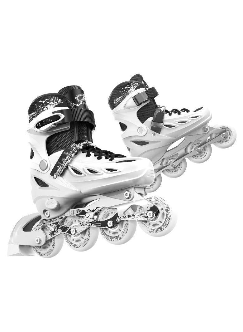 بابايسون أحذية التزلج على الجليد، أحذية التزلج على الجليد ذات العجلات القابلة للتعديل مع عجلة مضيئة بالكامل للأطفال - Image 2