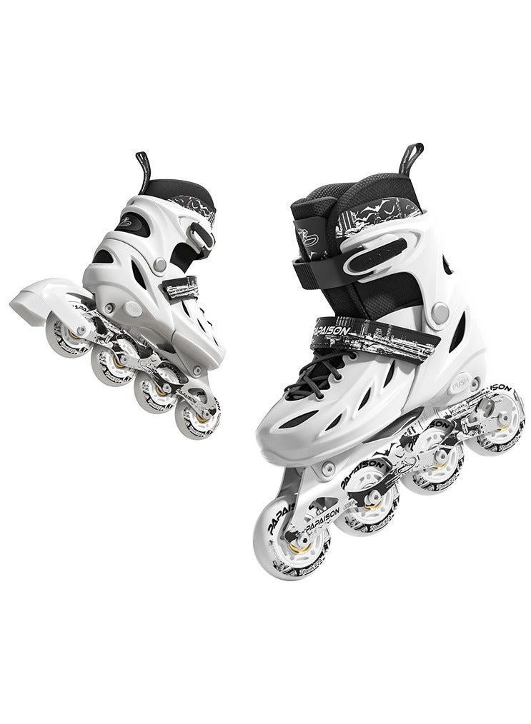 بابايسون أحذية التزلج على الجليد، أحذية التزلج على الجليد ذات العجلات القابلة للتعديل مع عجلة مضيئة بالكامل للأطفال - Image 3