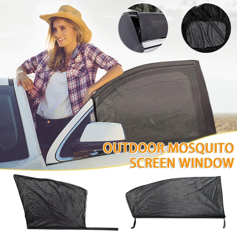 comfrt Sunscreen Heat Insulation Door Side Window Sunshade Car User External Mosquito Screen Universal Car Window Screens-Protect and Cool Your Vehicle - Image 5