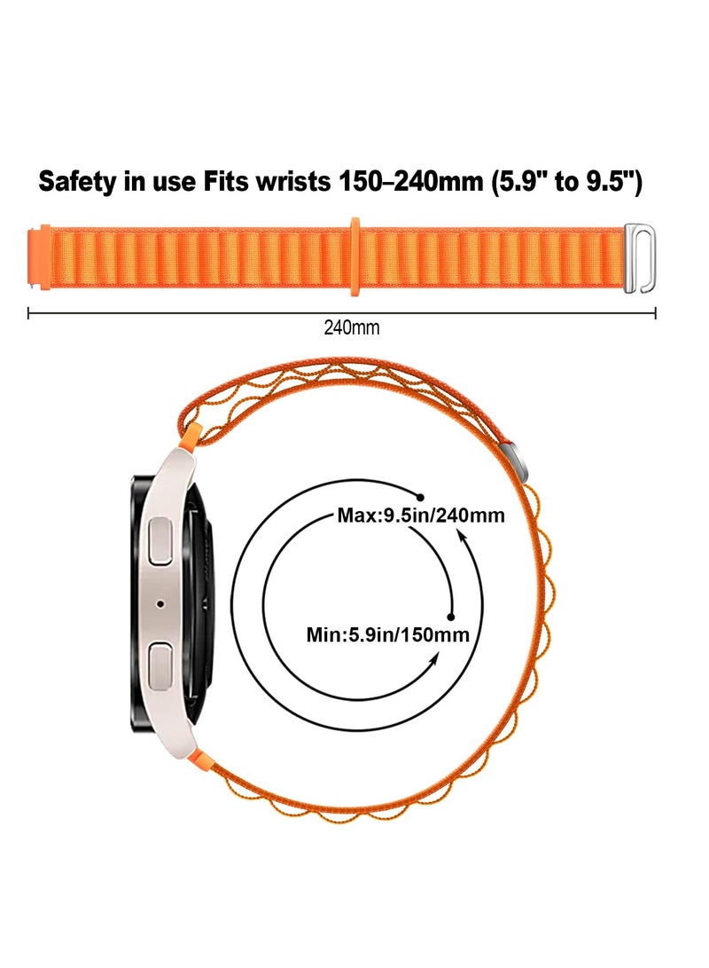 أشرطة ساعة 20 مم متوافقة مع ساعة Samsung Galaxy Watch 6 الكلاسيكية 47 مم 43 مم Galaxy Watch 6/5/4 40 مم 44 مم/Galaxy Watch 5 Pro Sport Nylon Strap Amazfit GTS 4 حزام سريع الفك - Image 5