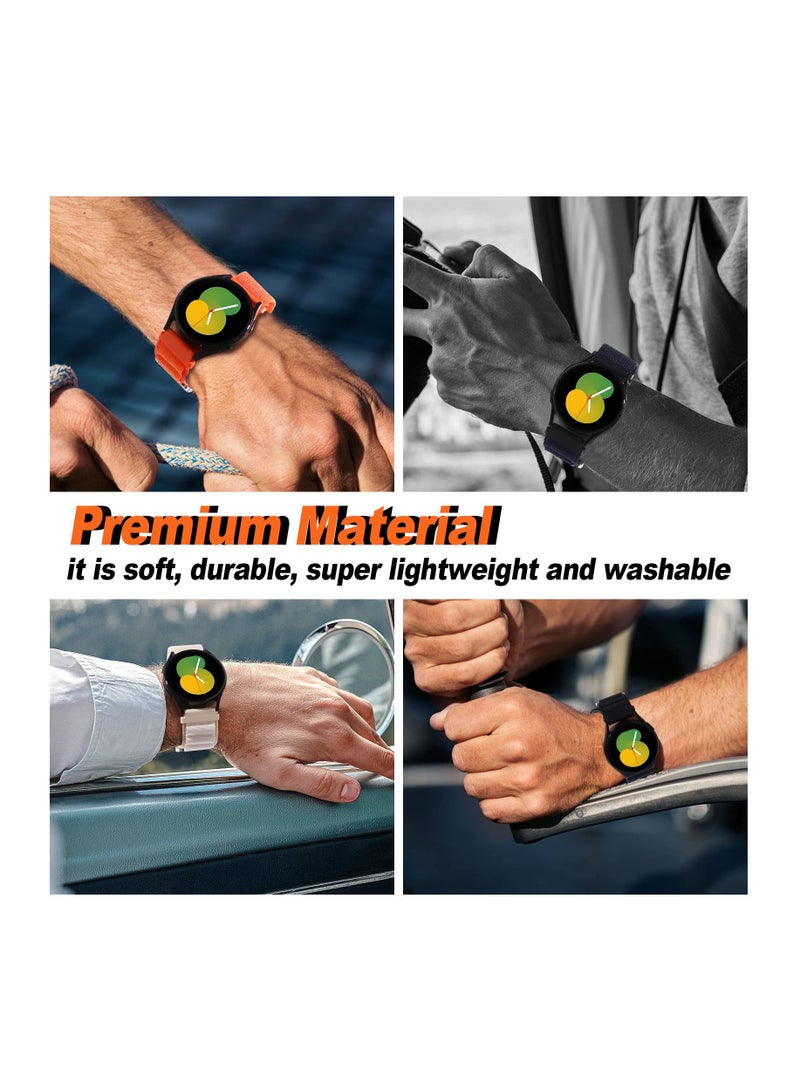 أشرطة ساعة 20 مم متوافقة مع ساعة Samsung Galaxy Watch 6 الكلاسيكية 47 مم 43 مم Galaxy Watch 6/5/4 40 مم 44 مم/Galaxy Watch 5 Pro Sport Nylon Strap Amazfit GTS 4 حزام سريع الفك - Image 3