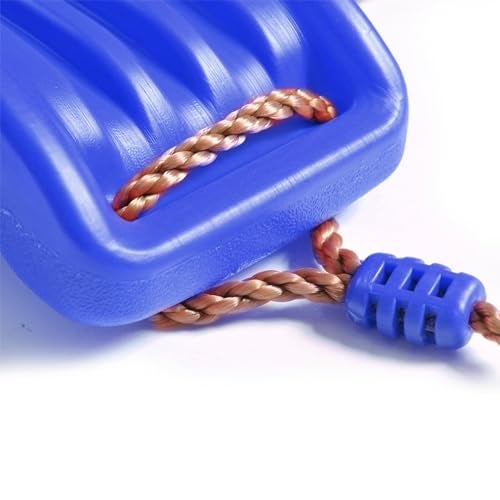 REZNOR Kids Indoor Outdoor Plastic Swing Seat with Hight Adjustable Rope Strong Tree Swing for Playground Backyard Holds 120Kg for 3-12 Years Kids Children (Blue) - Image 3