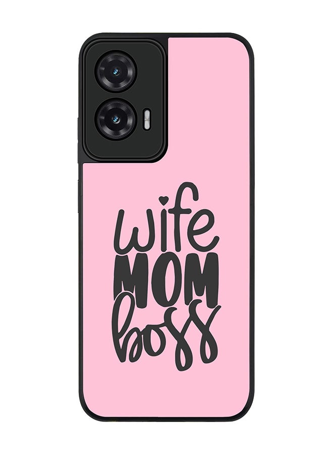 Stylizedd For Motorola Moto G35 Case,Slim fit Camera Protection, Shockproof Thin Phone cover  - Wife Mom Boss