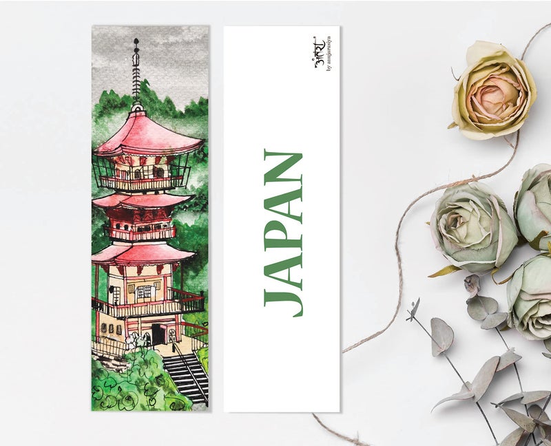 anujarusiya Travel Bookmarks Set of 8 - Matte Laminated, 2 x 6 Inches, City Illustration with Quotes at The Back | Perfect Gifts for Book Lovers - Image 4