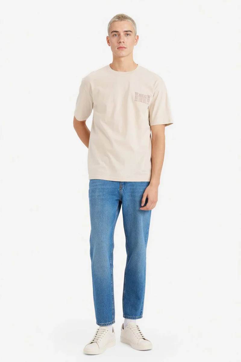 ديفاكتو Cotton Boxy Fit Printed T-Shirt