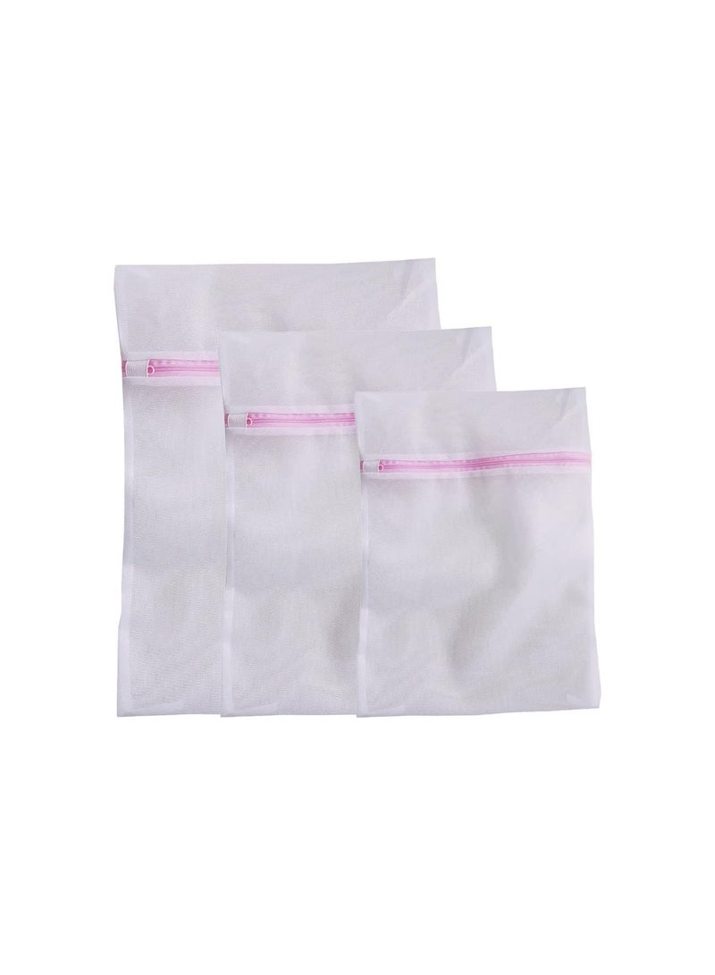 GGOOT Mesh Laundry Bags, 3pcs Reusable Durable Washing Machine Bag with Zips for Blouse Bra Underwear Socks Tights Stockings Baby Clothes - Image 1