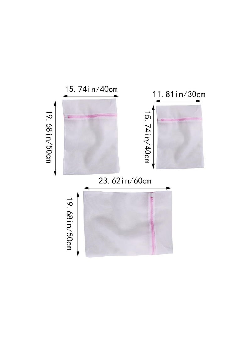 GGOOT Mesh Laundry Bags, 3pcs Reusable Durable Washing Machine Bag with Zips for Blouse Bra Underwear Socks Tights Stockings Baby Clothes - Image 5