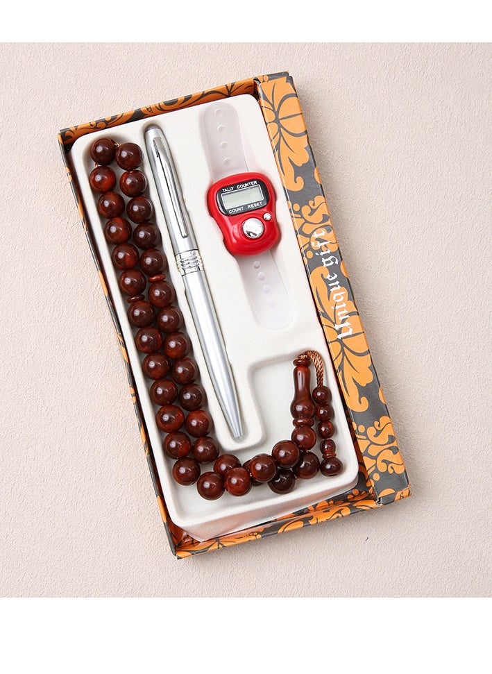 GRKC Prayer Bead Counting Set - Misbaha Tasbih for Meditation & Islamic Worship, Digital Finger Counter, Ramadan Gift, Eid Present, Muslim Prayer Accessory  - Image 1