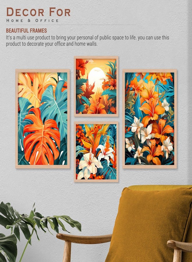 ARTELLY ARETLLY Framed Wall Art - Wall Painting/Poster For Living Room Bedroom - Painting For Wall/Home Decoration - Frames For Wall Decor (Set of 4) (Medium, Modern Artwork 2) - Image 5