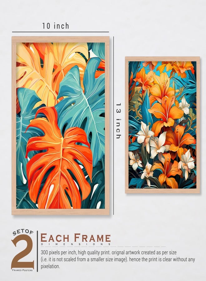 ARTELLY ARETLLY Framed Wall Art - Wall Painting/Poster For Living Room Bedroom - Painting For Wall/Home Decoration - Frames For Wall Decor (Set of 4) (Medium, Modern Artwork 2) - Image 2