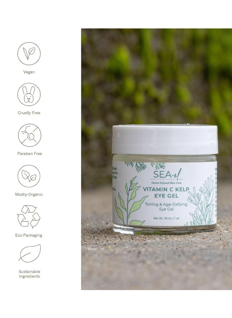 Sea-El Vitamin C Kelp Eye Gel Toning & Age Defying Skincare for Puffiness, Under Eye Bags & Dark Circles Cooling Youthful Glow for Women & Men - 1 Oz  - Image 4