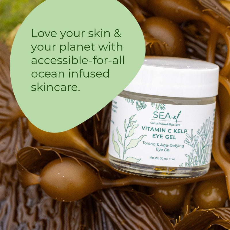 Sea-el Vitamin C Kelp Eye Gel Toning & Age Defying Skincare for Puffiness, Under Eye Bags & Dark Circles Cooling Youthful Glow for Women & Men - 1 Oz - Image 5
