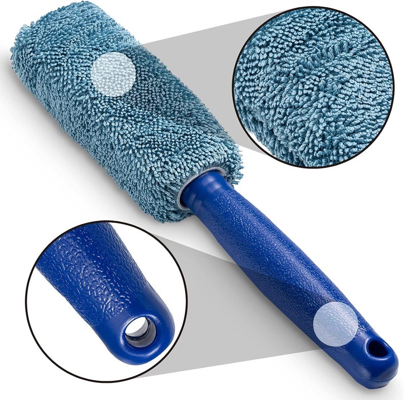 JIANFA Wheel Brush, Microfiber Metal Free Wheel & Rim Brush Cleaner Brush for Wheel and Rim Detailing, No Scratching - Image 2