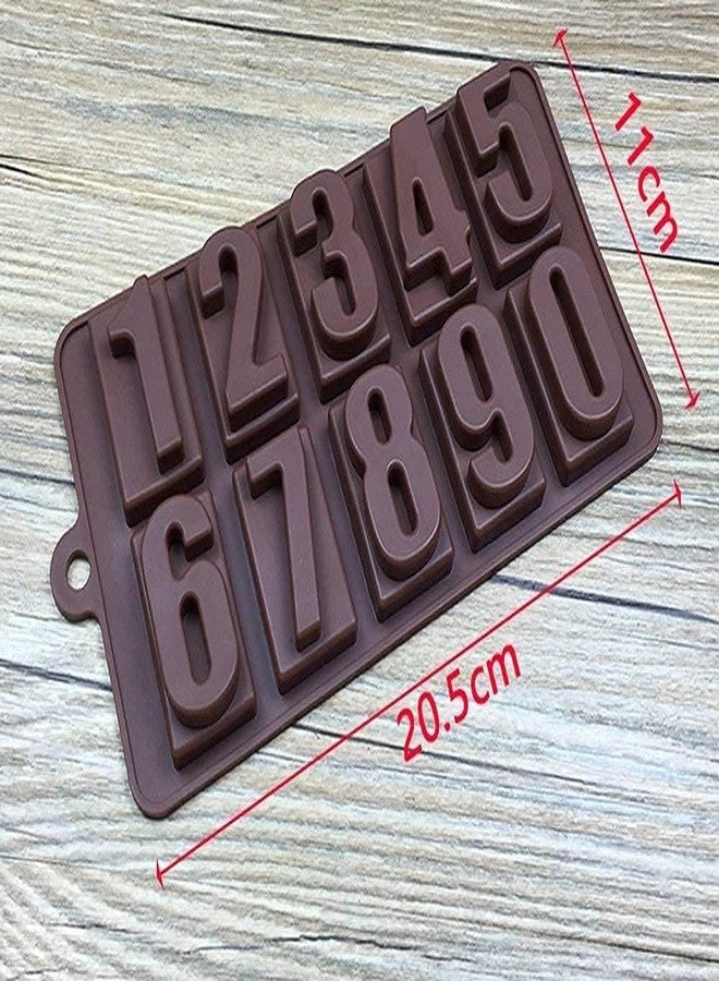 OOSARY 2 Pcs Silicone Numbreic Shape Chocolate Mould Jelly Candy Mold | Cake Baking Mold | Bakeware Chocolate Moulds(Pack of 2) - Image 4
