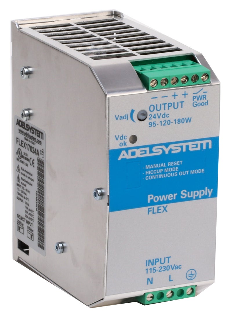 Adelsystem POWER SUPPLY DIN RAIL MOUNTABLE 24Vdc 7.5A MAX ADFLEX17024A