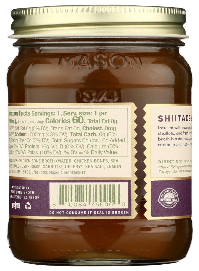 Fond Shiitake & Sage Chicken Bone Broth, 14 Fz - Image 2