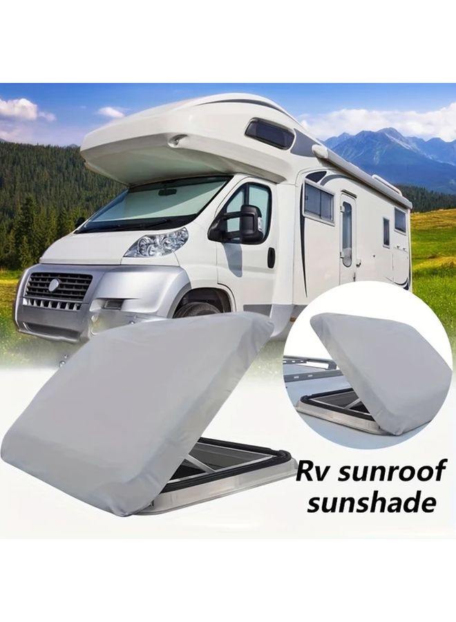 1pc Universal RV Sunroof Sunshade Cover Oxford Cloth Material Elastic Design for Camping Vehicle Trailer Ventilation Openings - Image 1