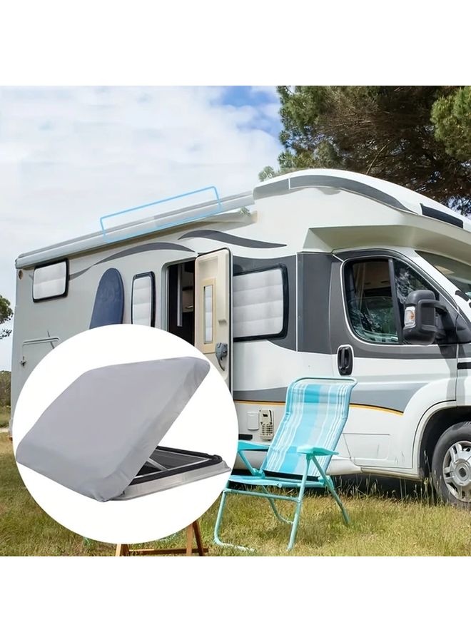 1pc Universal RV Sunroof Sunshade Cover Oxford Cloth Material Elastic Design for Camping Vehicle Trailer Ventilation Openings - Image 4