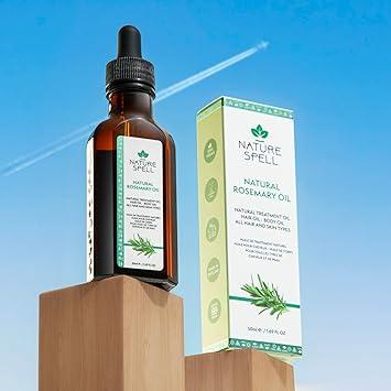 Nature Spell زيت إكليل الجبل من ناتشر سبيل لحماية الشعر بحجم السفر مع قطارة 50 مل يعالج الشعر الجاف والتالف ويستهدف نمو الشعر مصنوع في المملكة المتحدة - Image 3