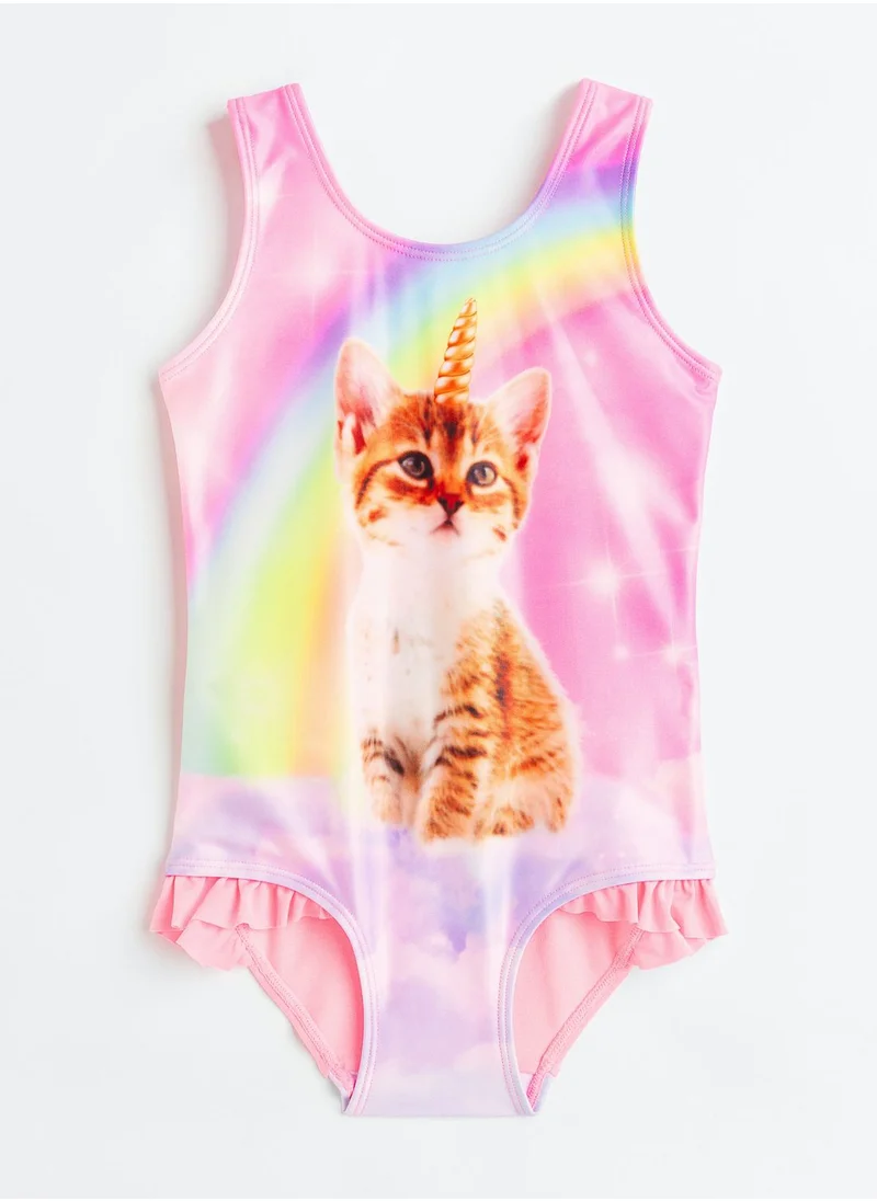 اتش اند ام Kids Cat Print Swimsuit