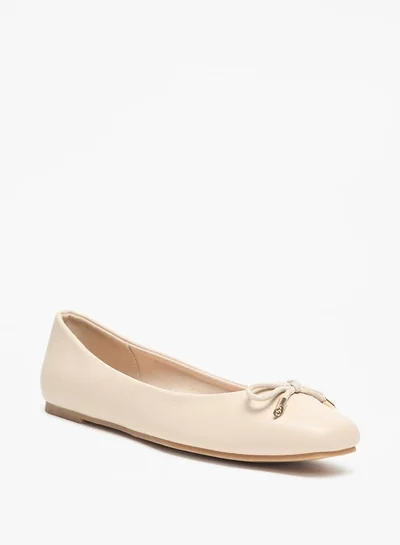 Celeste Women's Bow Accent Slip-On Square Toe Ballerina Shoes