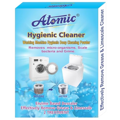 Atomic Front Load Washing Machine Drum Cleaning Powder, Top Load Washing Machine Tub Cleaner Powder, Descale Powder For Washing Machine [Pack OF 2, 150 GM Each] - Image 1